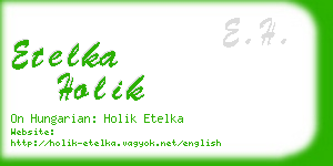 etelka holik business card